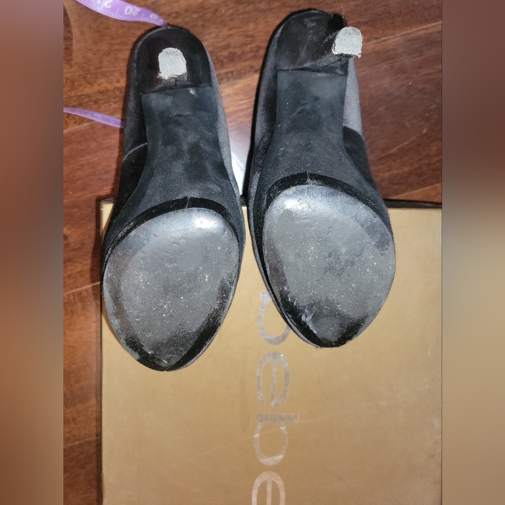 Bebe Tristan Black Satin Heel - Picture 13 of 13